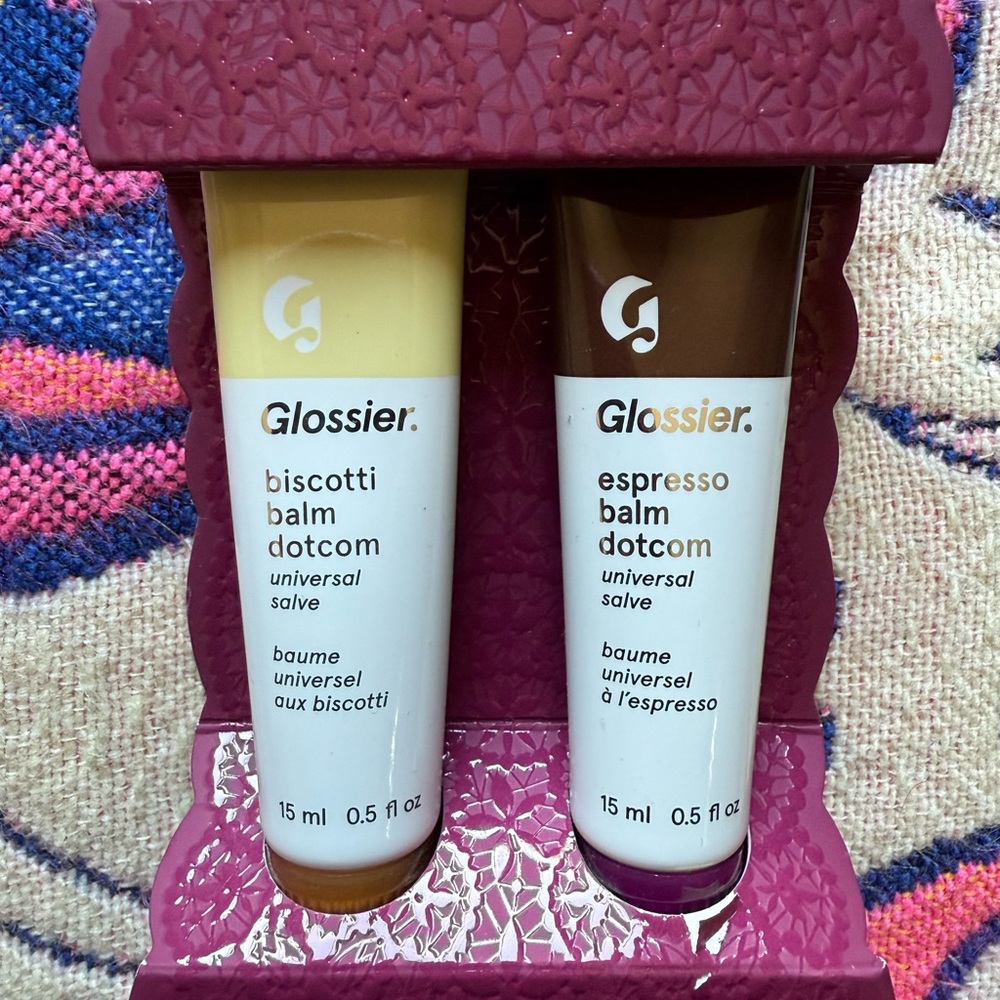 Glossier Biscotti + Espresso Limited Edition Balm Dotcom Duo💄